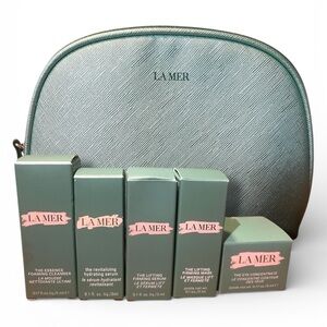 La Mer Mini Skincare Set + Cosmetic Pouch | Travel Size Luxury Gift